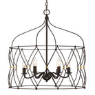 Crystorama - ZUC-A9035-EB-GA - Six lumières Suspendu - Zucca - Bronze Anglais + Or Antique