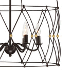 Crystorama - ZUC-A9035-EB-GA - Six lumières Suspendu - Zucca - Bronze Anglais + Or Antique