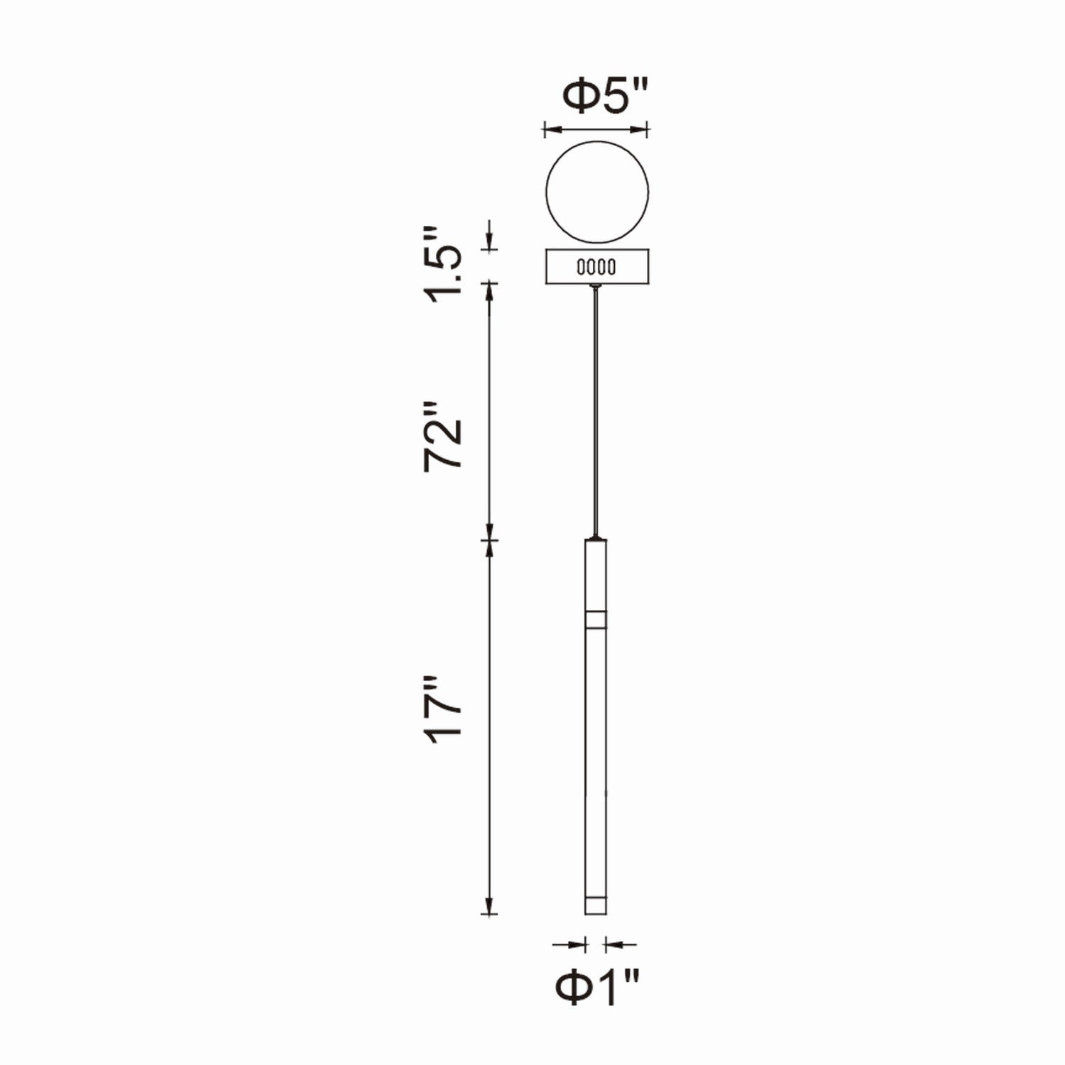 CWI Lighting Canada - 1262P5-1-101 - LED Pendant - Flute - Black