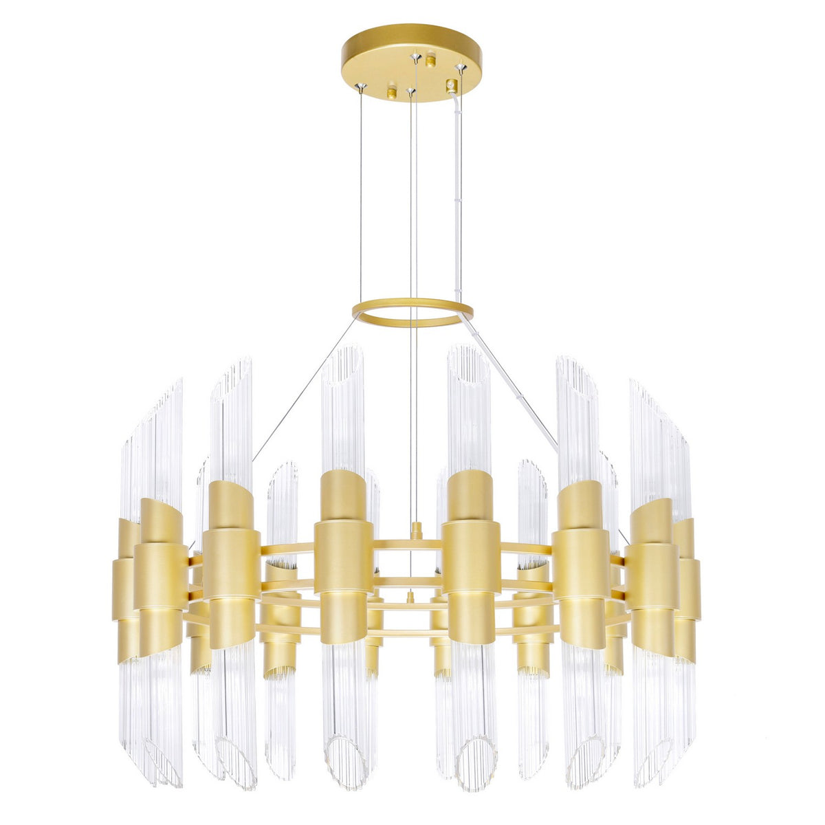 CWI Lighting Canada - 1269P32-32-602 - 32 Light Chandelier - Croissant - Satin Gold