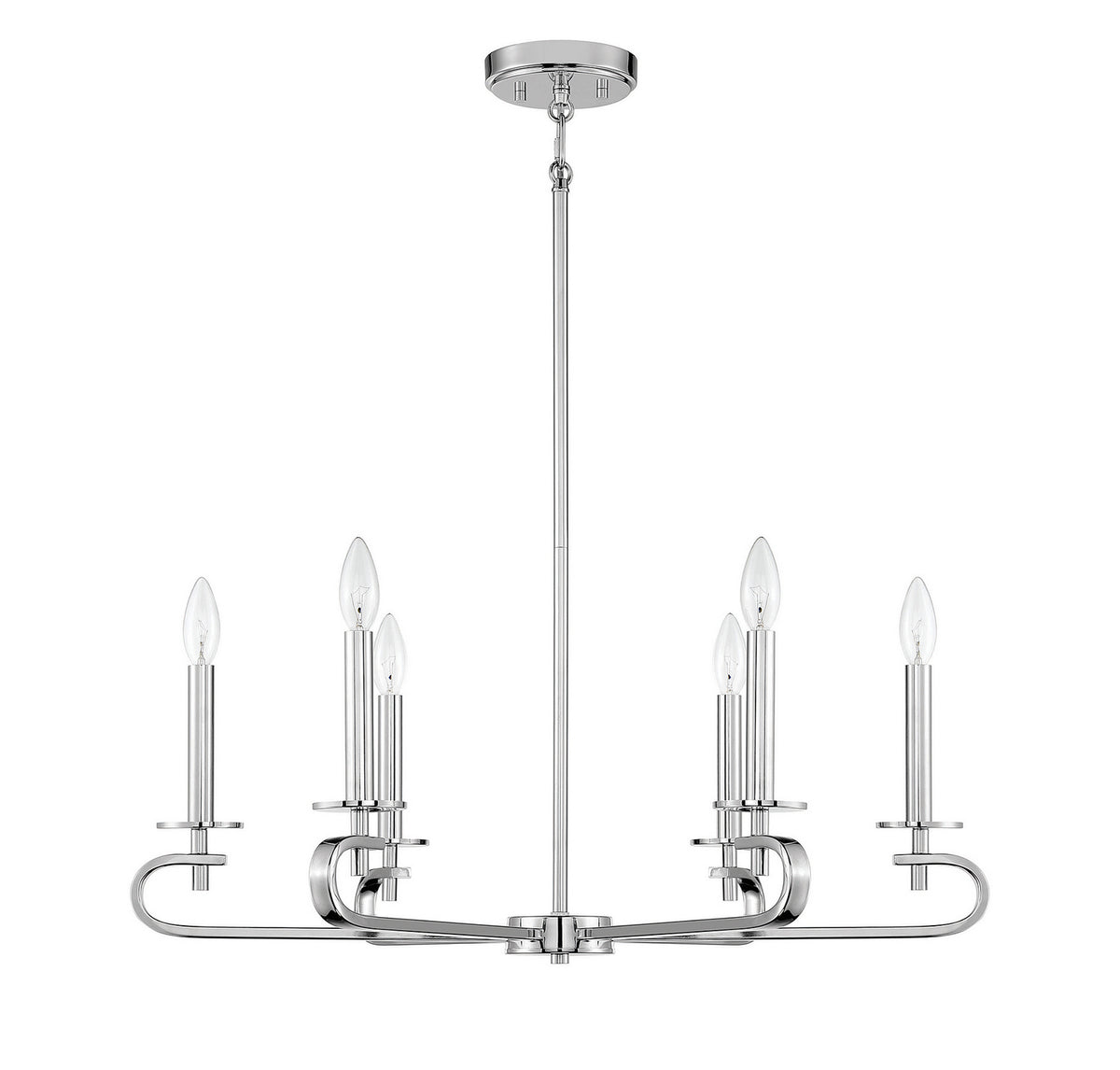 Savoy House - 1-2450-6-109 - Six Light Chandelier - Torino - Polished Nickel