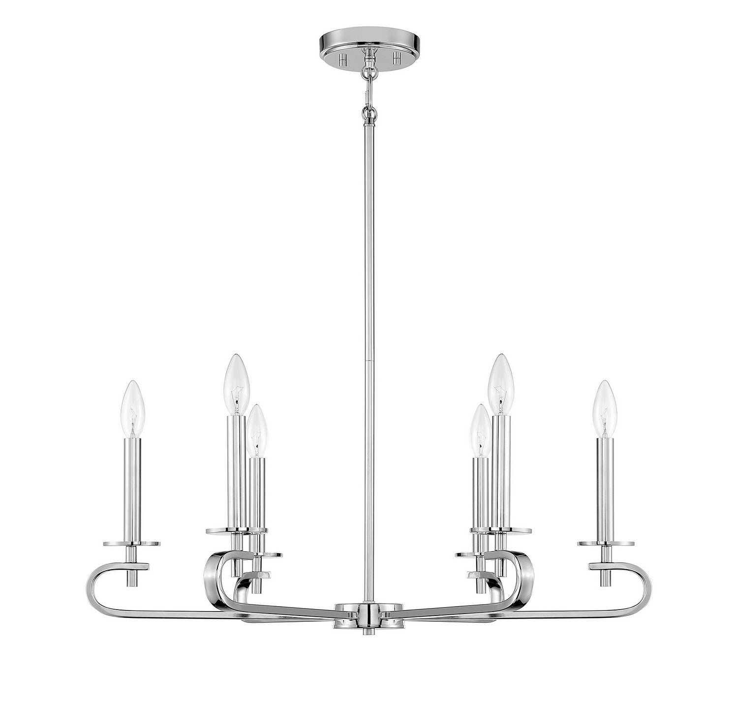 Savoy House - 1-2450-6-109 - Six Light Chandelier - Torino - Polished Nickel