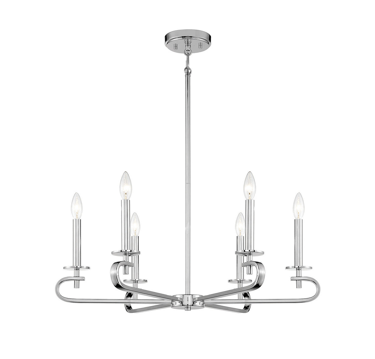 Savoy House - 1-2450-6-109 - Six Light Chandelier - Torino - Polished Nickel