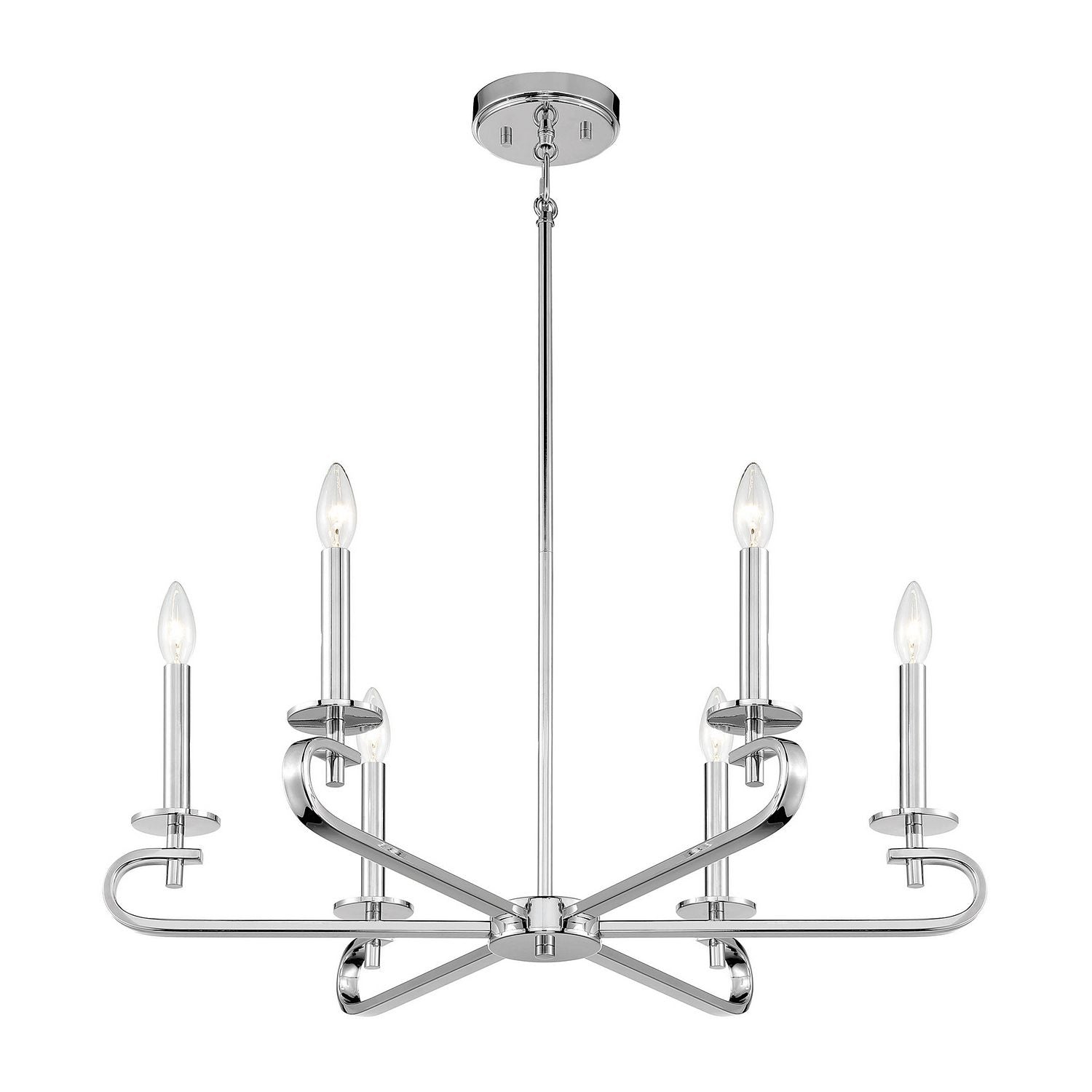 Savoy House - 1-2450-6-109 - Six Light Chandelier - Torino - Polished Nickel