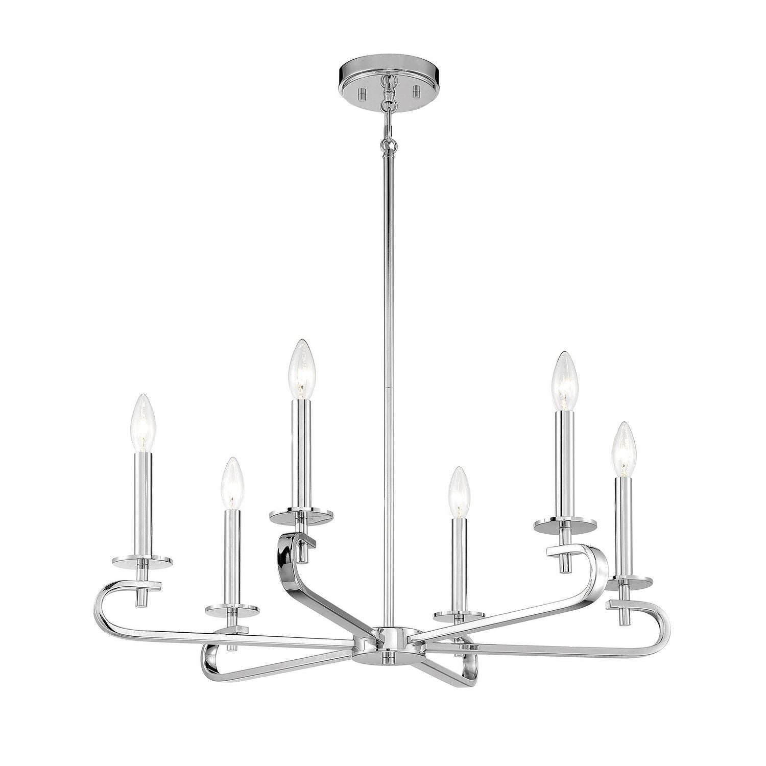 Savoy House - 1-2450-6-109 - Six Light Chandelier - Torino - Polished Nickel