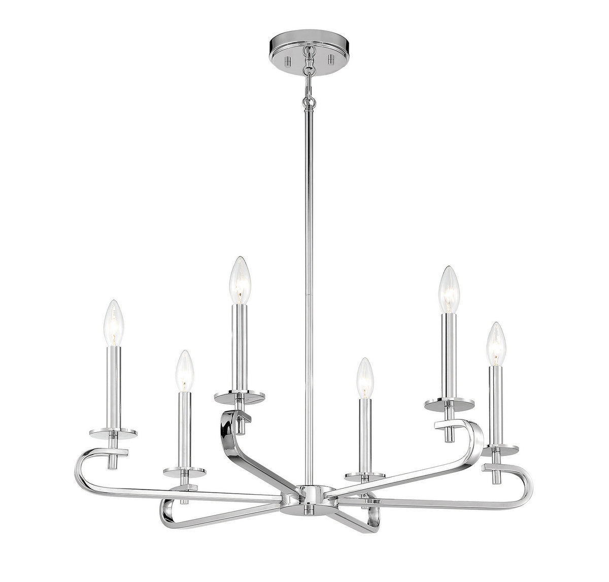 Savoy House - 1-2450-6-109 - Six Light Chandelier - Torino - Polished Nickel