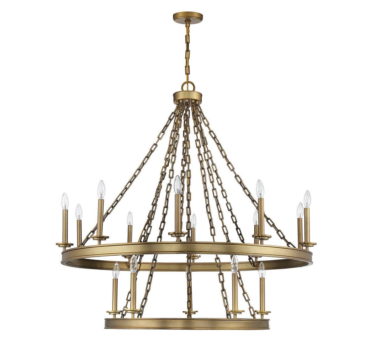 Savoy House - 1-4406-15-322 - 15 Light Chandelier - Seville - Warm Brass