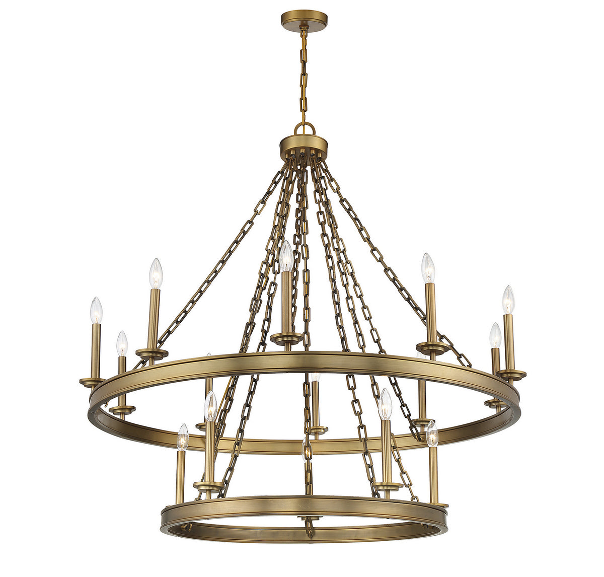 Savoy House - 1-4406-15-322 - 15 Light Chandelier - Seville - Warm Brass