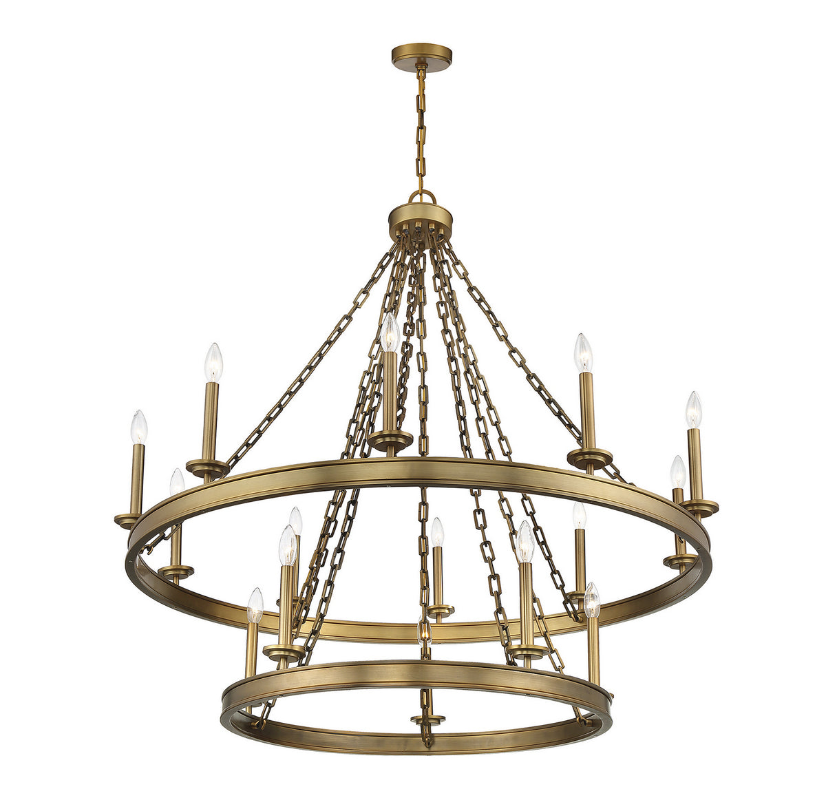 Savoy House - 1-4406-15-322 - 15 Light Chandelier - Seville - Warm Brass