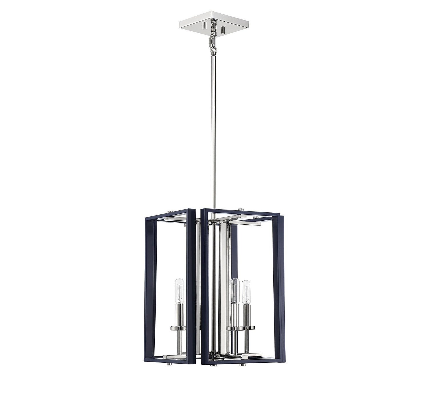 Savoy House - 3-8881-4-174 - Four Light Pendant - Champlin - Navy with Polished Nickel Accents
