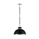 Savoy House - 7-8882-1-173 - One Light Pendant - Corning - Black with Polished Nickel Accents
