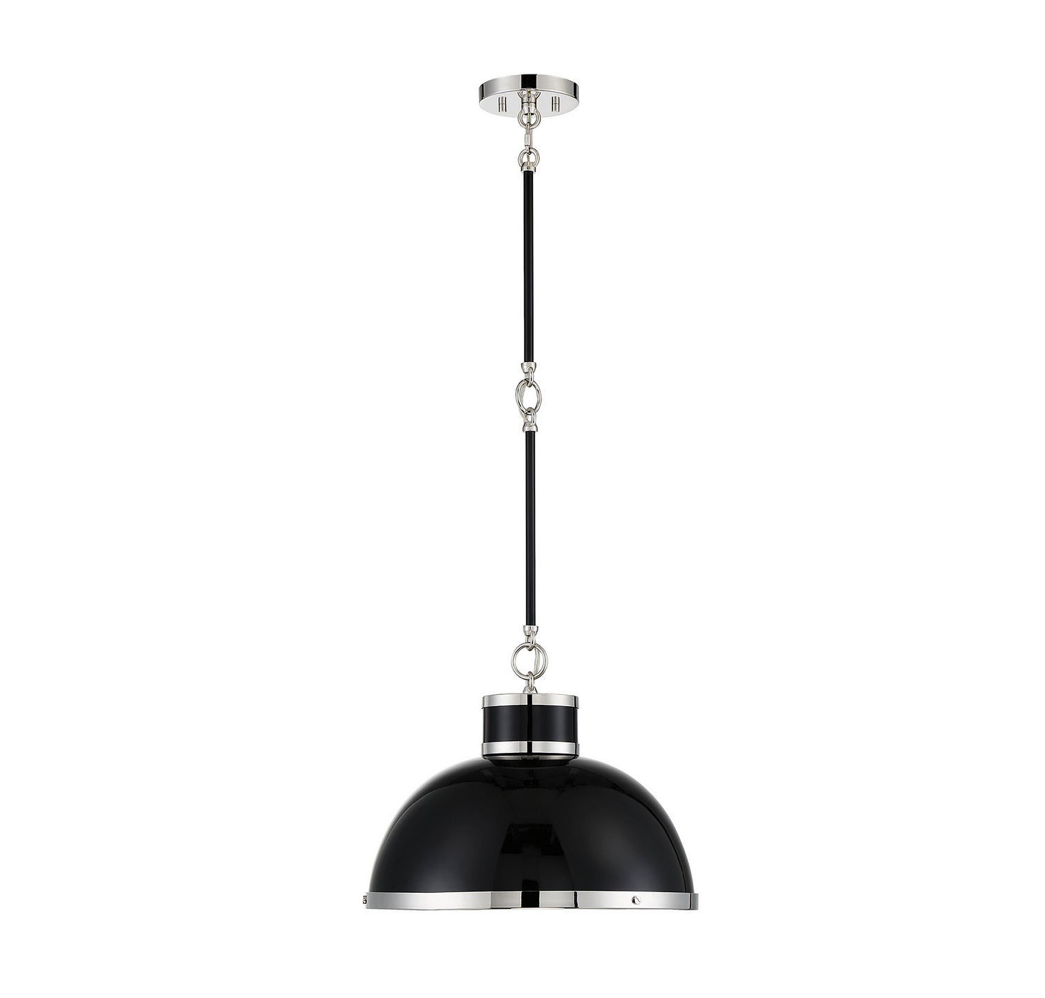Savoy House - 7-8882-1-173 - One Light Pendant - Corning - Black with Polished Nickel Accents
