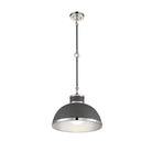 Savoy House - 7-8882-1-175 - One Light Pendant - Corning - Gray with Polished Nickel Accents
