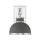 Savoy House - 9-8884-1-175 - One Light Wall Sconce - Corning - Gray with Polished Nickel Accents