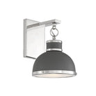 Savoy House - 9-8884-1-175 - One Light Wall Sconce - Corning - Gray with Polished Nickel Accents