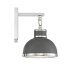 Savoy House - 9-8884-1-175 - One Light Wall Sconce - Corning - Gray with Polished Nickel Accents