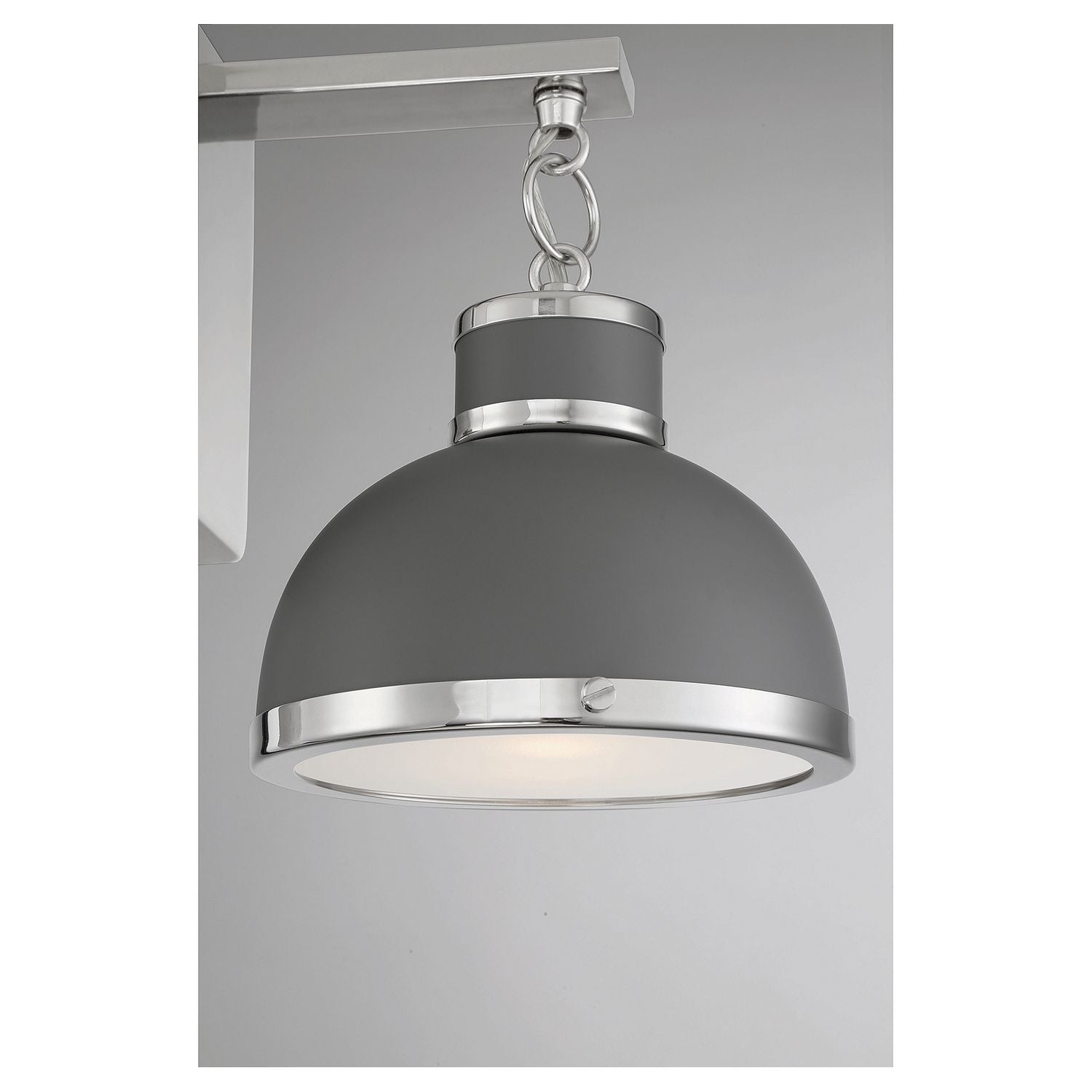 Savoy House - 9-8884-1-175 - One Light Wall Sconce - Corning - Gray with Polished Nickel Accents