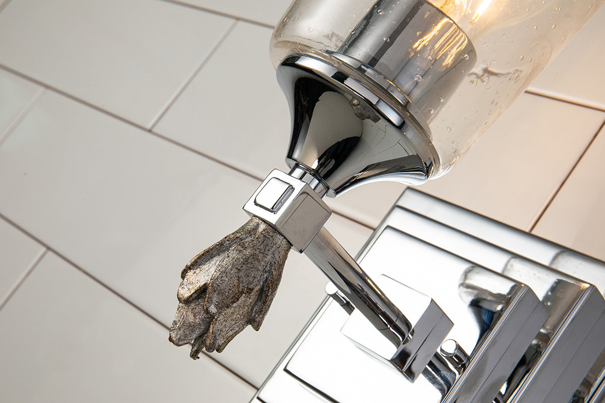 Lucas + McKearn - BB1022PC-1-F1S - One Light Wall Sconce - Vetiver - Polished Chrome