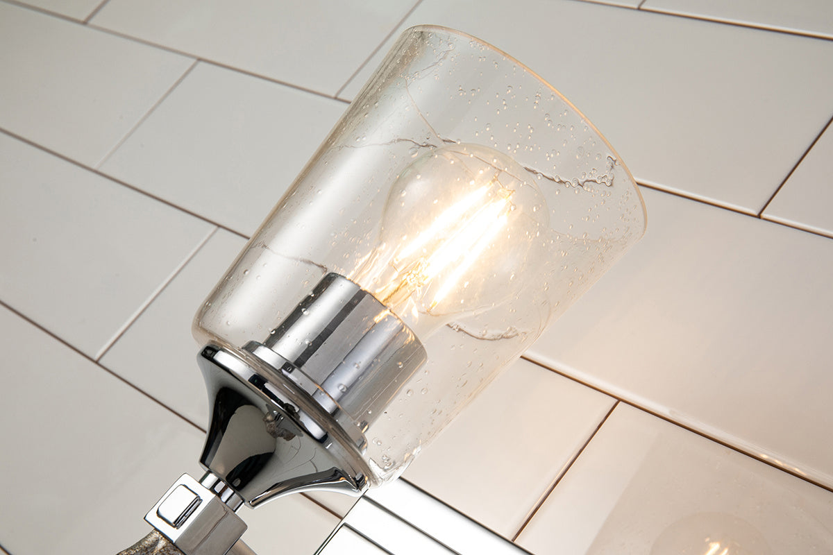 Lucas + McKearn - BB1022PC-1-F1S - One Light Wall Sconce - Vetiver - Polished Chrome