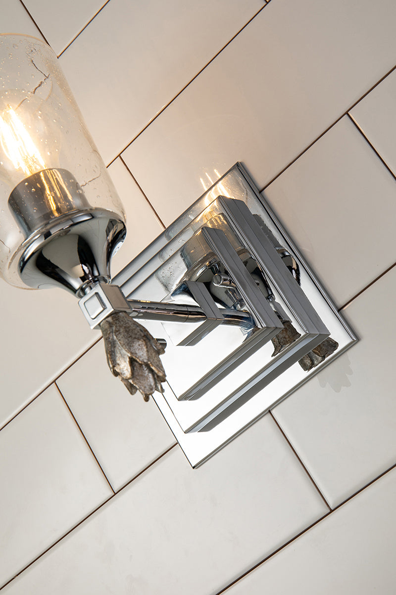 Lucas + McKearn - BB1022PC-1-F1S - One Light Wall Sconce - Vetiver - Polished Chrome