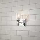 Lucas + McKearn - BB1022PC-1-F1S - Une lampe Murale - Vétiver - Chrome poli
