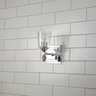 Lucas + McKearn - BB1022PC-1-F1S - Une lampe Murale - Vétiver - Chrome poli