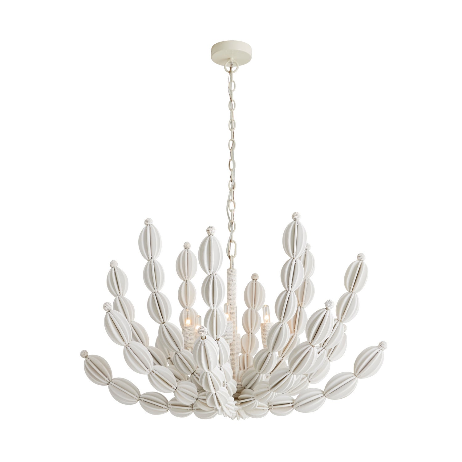Arteriors - 85021 - Six Lumières Suspendu - Indi - Blanc