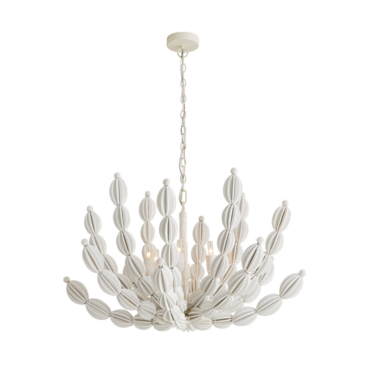 Arteriors - 85021 - Six Lumières Suspendu - Indi - Blanc