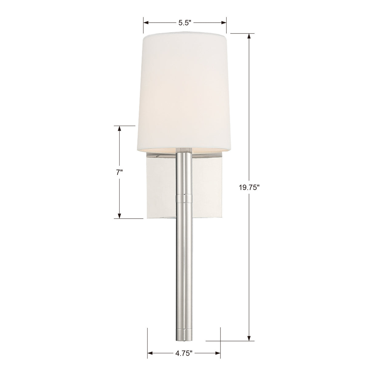 Crystorama - WES-9901-PN - Une lampe Murale - Weston - Nickel poli