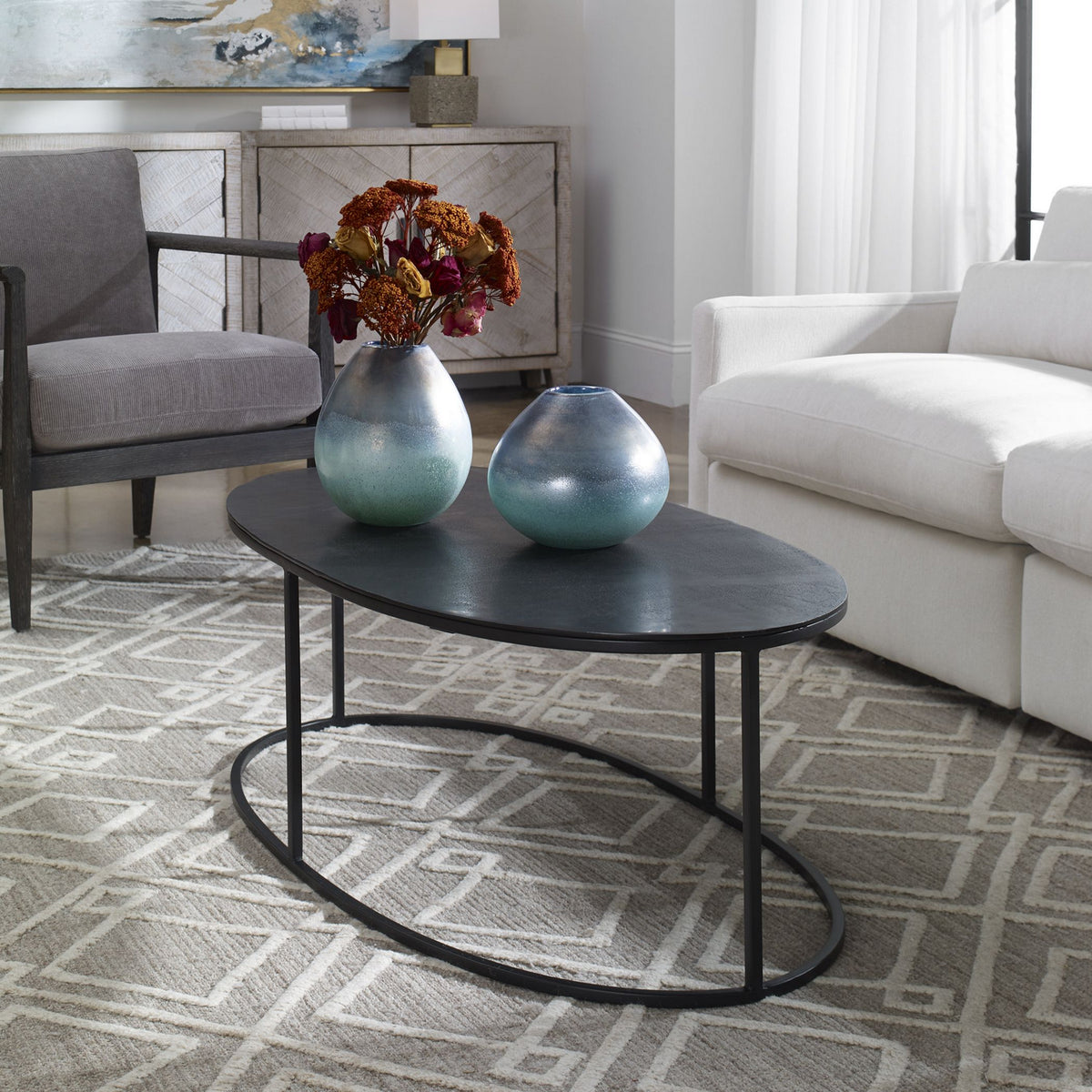 Uttermost - 25152 - Coffee Table - Coreene - Aged Black