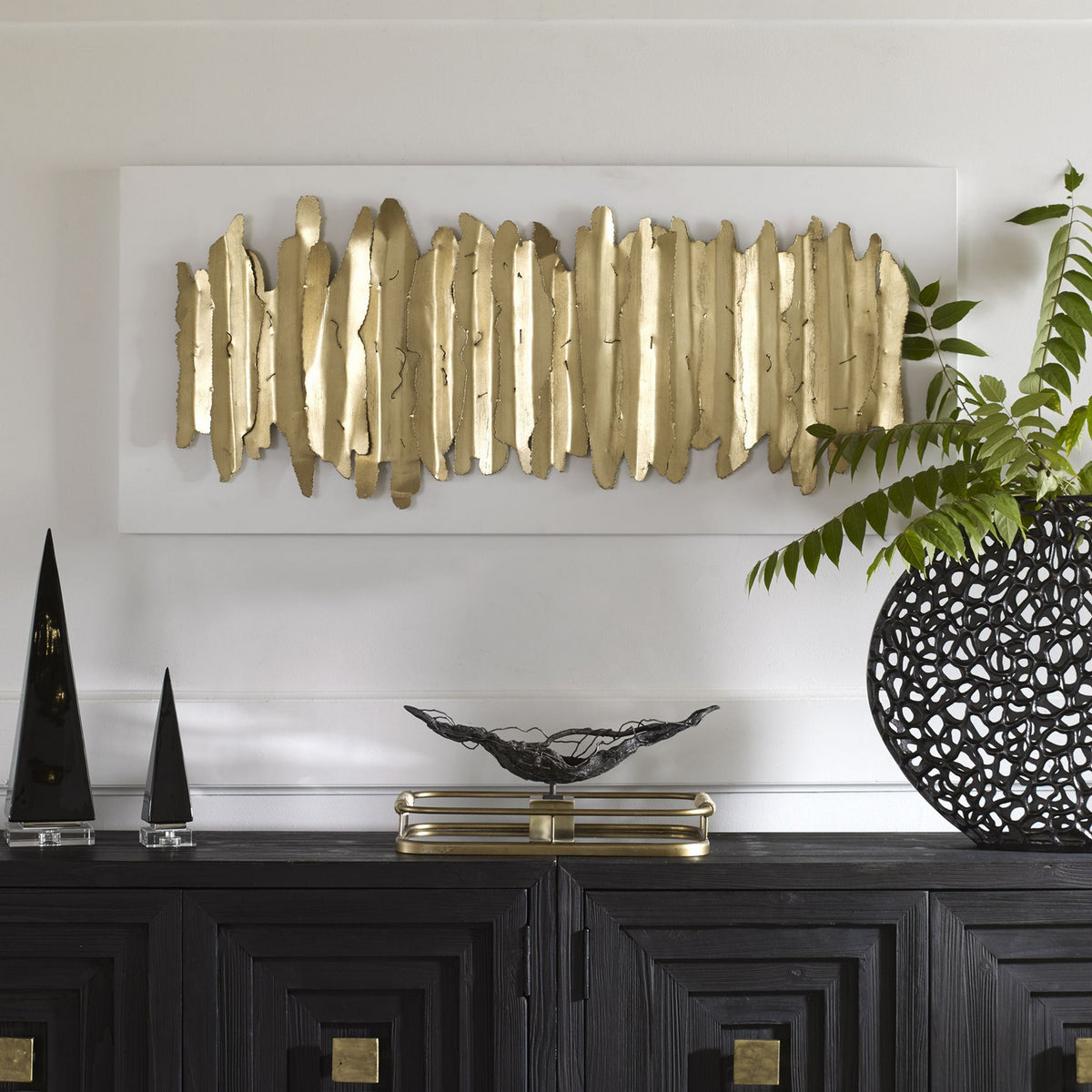 Uttermost - 04320 - Wall Decor - Lev - Antique Gold Leaf