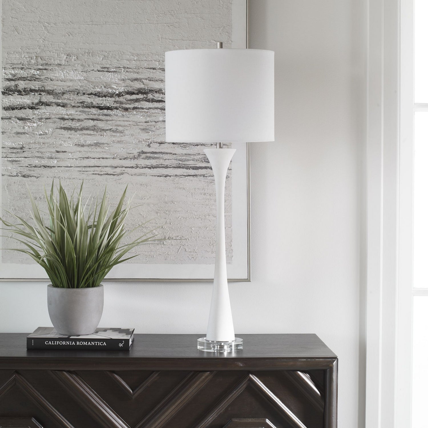 Uttermost - 30040 - One Light Buffet Lamp - Fountain - Brushed Nickel