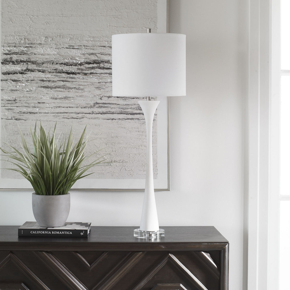 Uttermost - 30040 - One Light Buffet Lamp - Fountain - Brushed Nickel