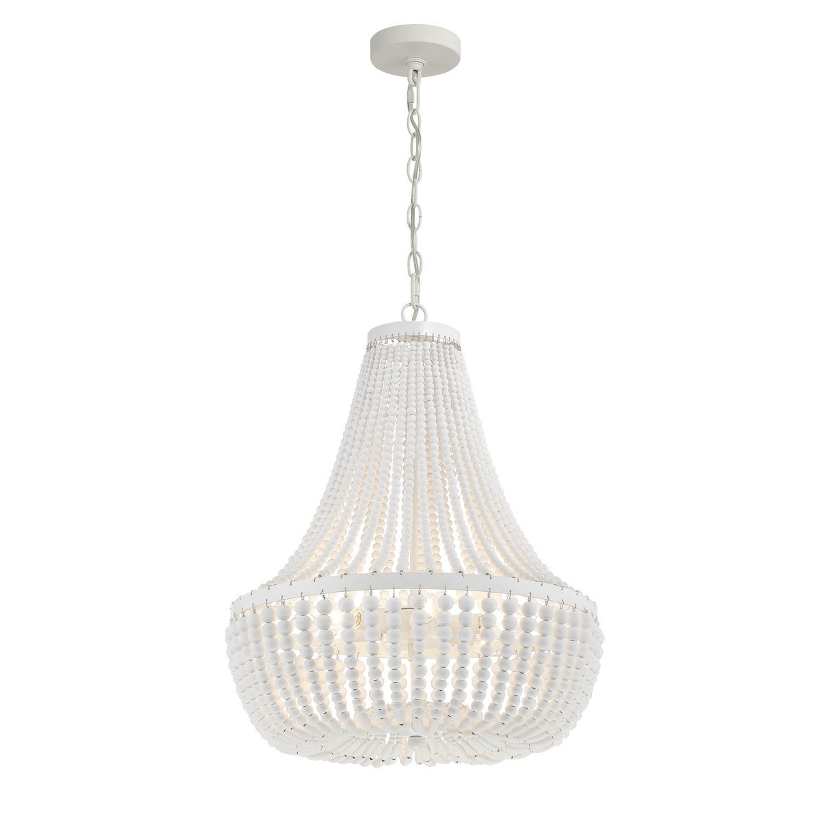 Crystorama - 608-MT - Six Light Chandelier - Rylee - Matte White