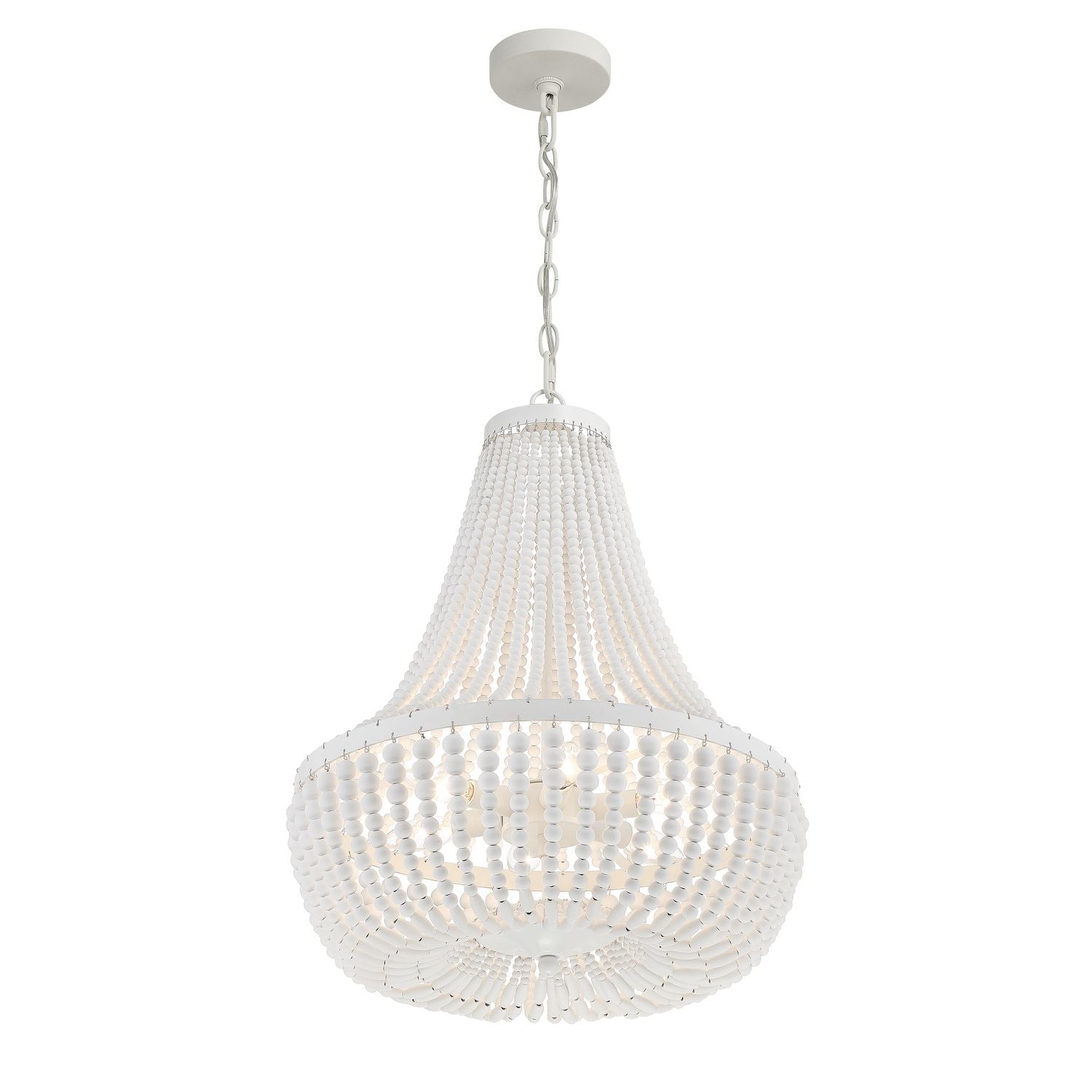 Crystorama - 608-MT - Six Light Chandelier - Rylee - Matte White