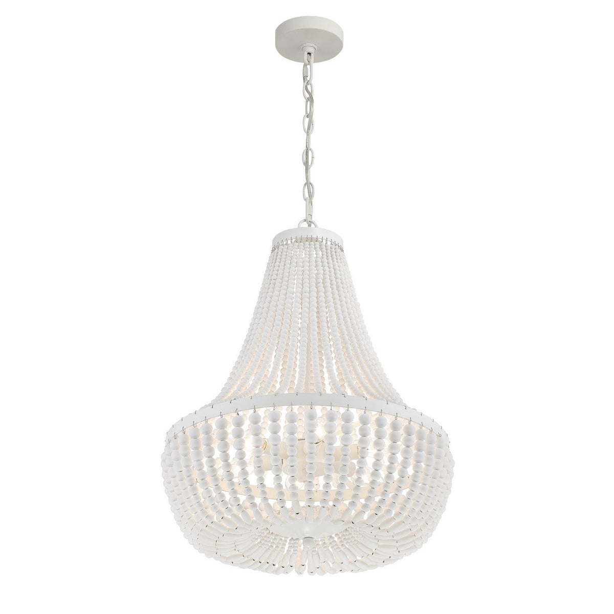 Crystorama - 608-MT - Six Light Chandelier - Rylee - Matte White