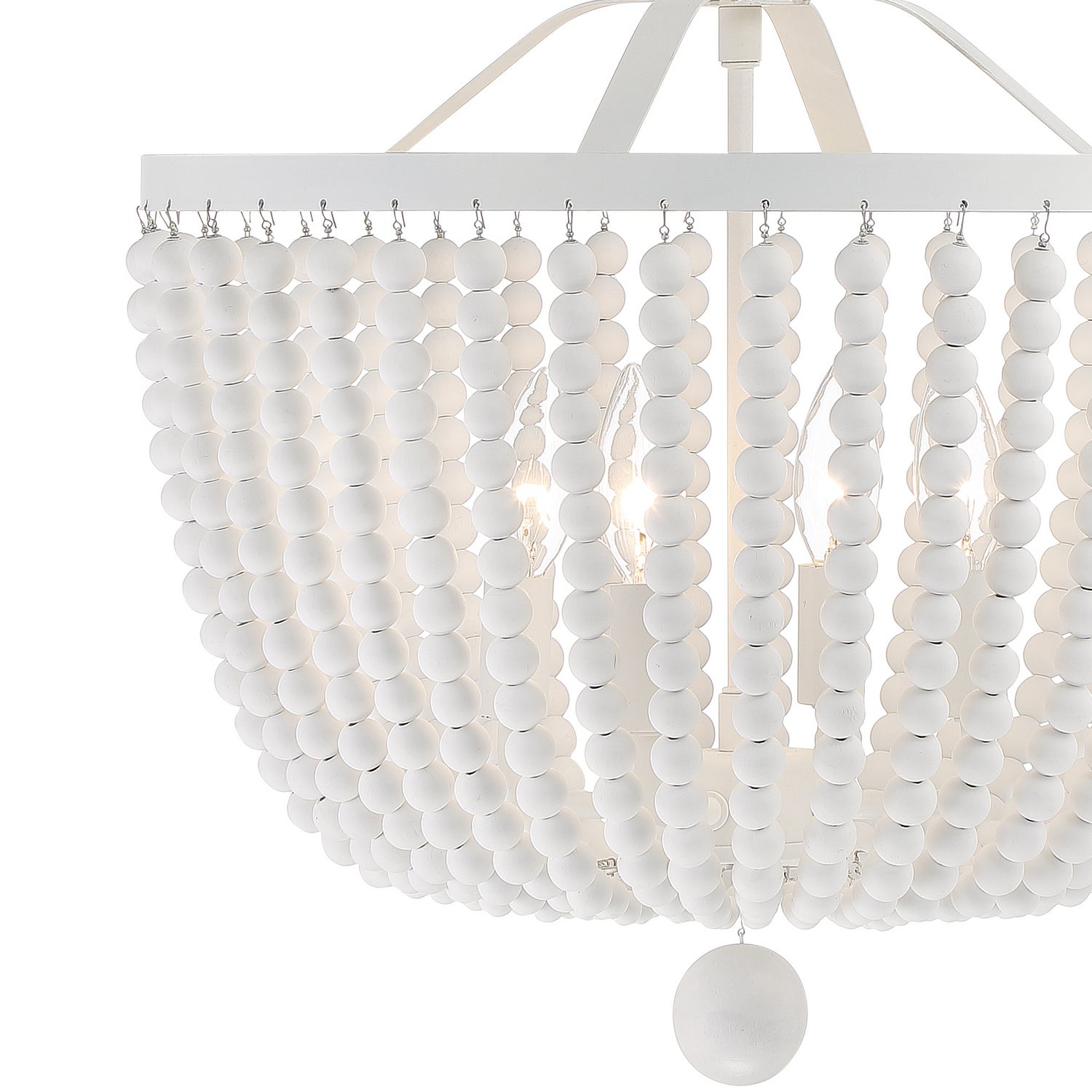 Crystorama - 604-MT_PLAFOND - Semi-luminaire à quatre lumières Plafonnier - Rylee - Blanc mat