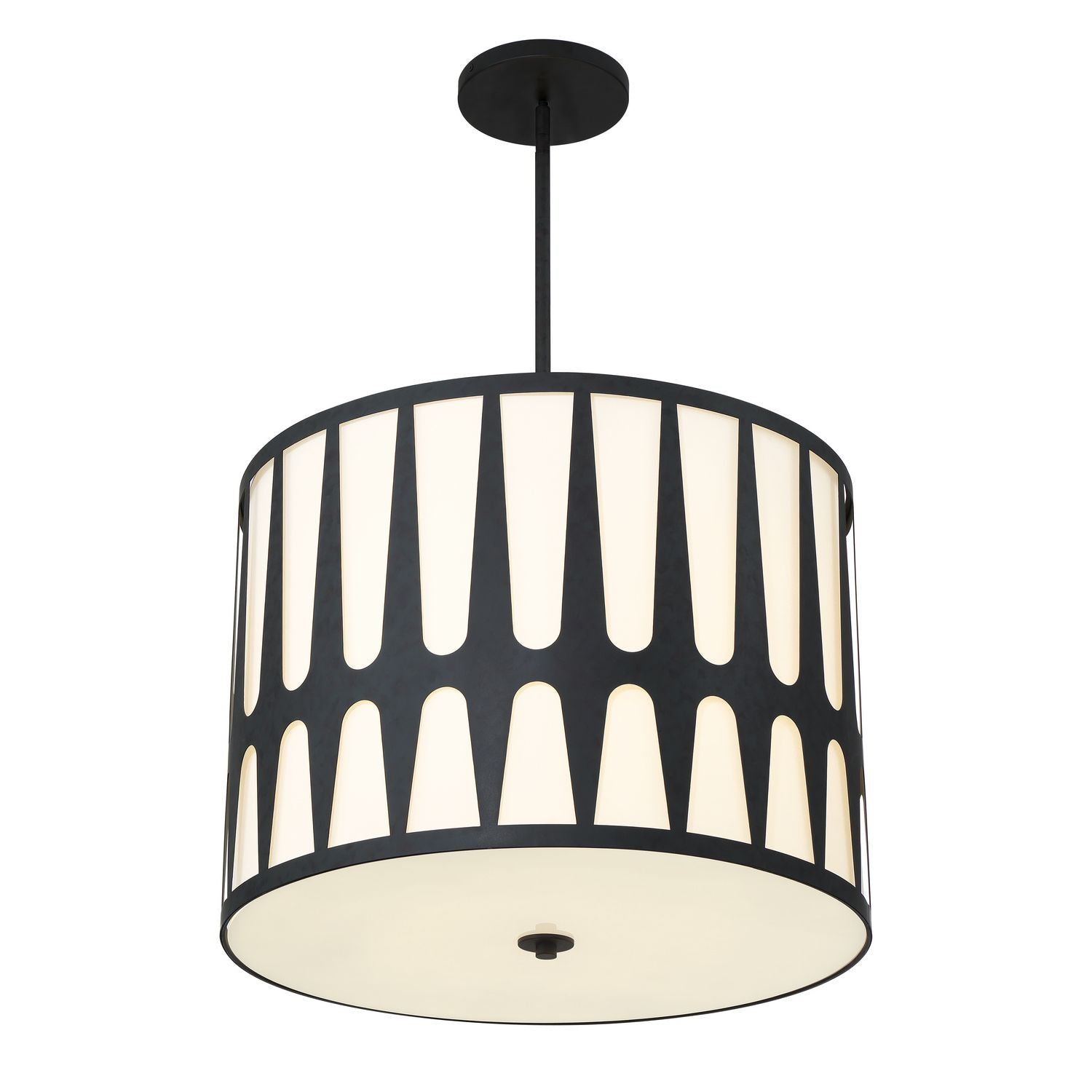 Crystorama - ROY-809-BK - Five Light Pendant - Royston - Black