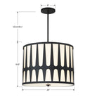 Crystorama - ROY-809-BK - Cinq lumières Suspension - Royston - Noir