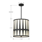 Crystorama - ROY-805-BK - Quatre lumières Suspension - Royston - Noir
