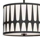 Crystorama - ROY-803-BK - Trois lumières Suspension - Royston - Noir
