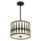 Crystorama - ROY-803-BK - Trois lumières Suspension - Royston - Noir