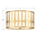 Crystorama - ROY-800-GA - Trois lumières Plafonnier - Royston - Or antique