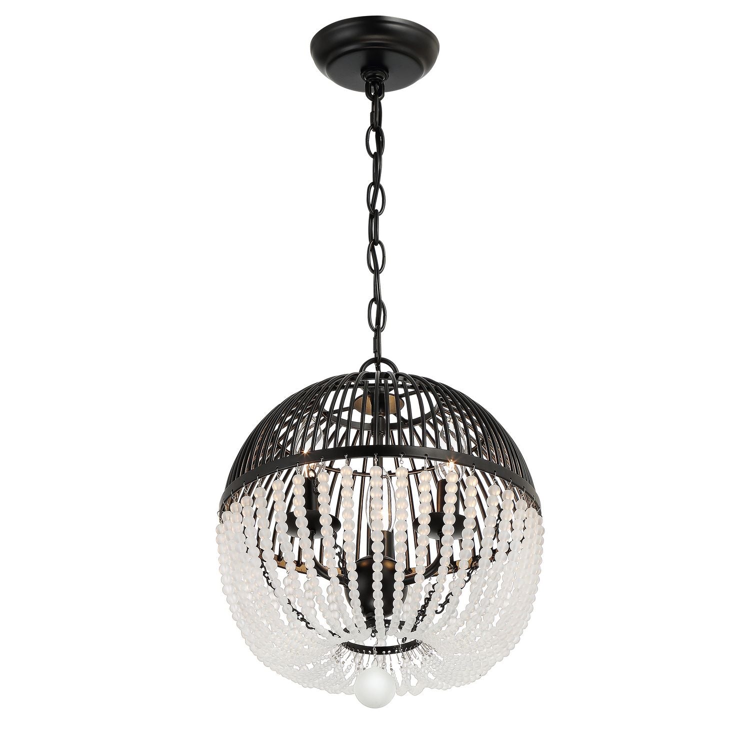Crystorama - DUV-623-MK - Mini lampe à trois lumières Suspendu - Duval - Noir mat