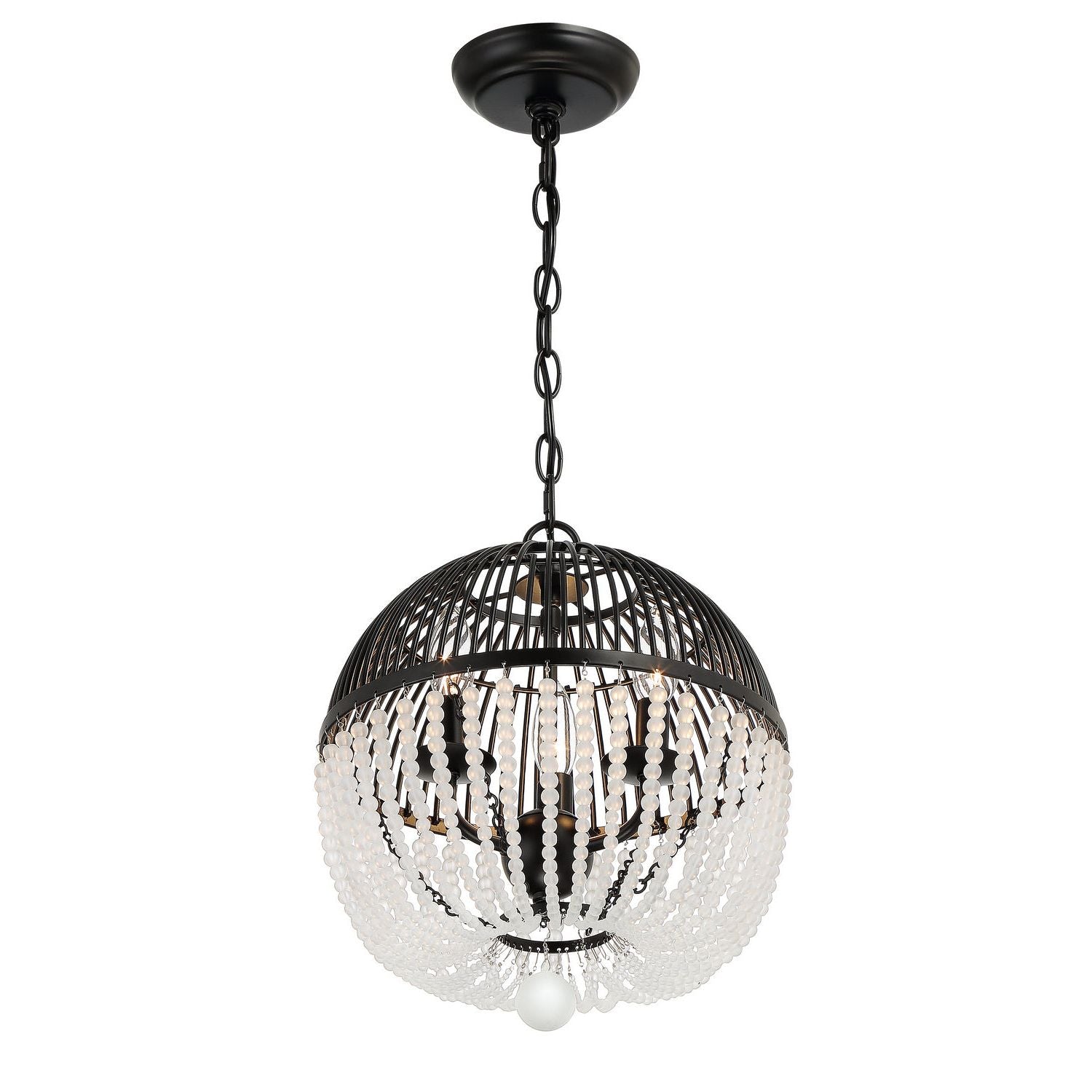 Crystorama - DUV-623-MK - Mini lampe à trois lumières Suspendu - Duval - Noir mat