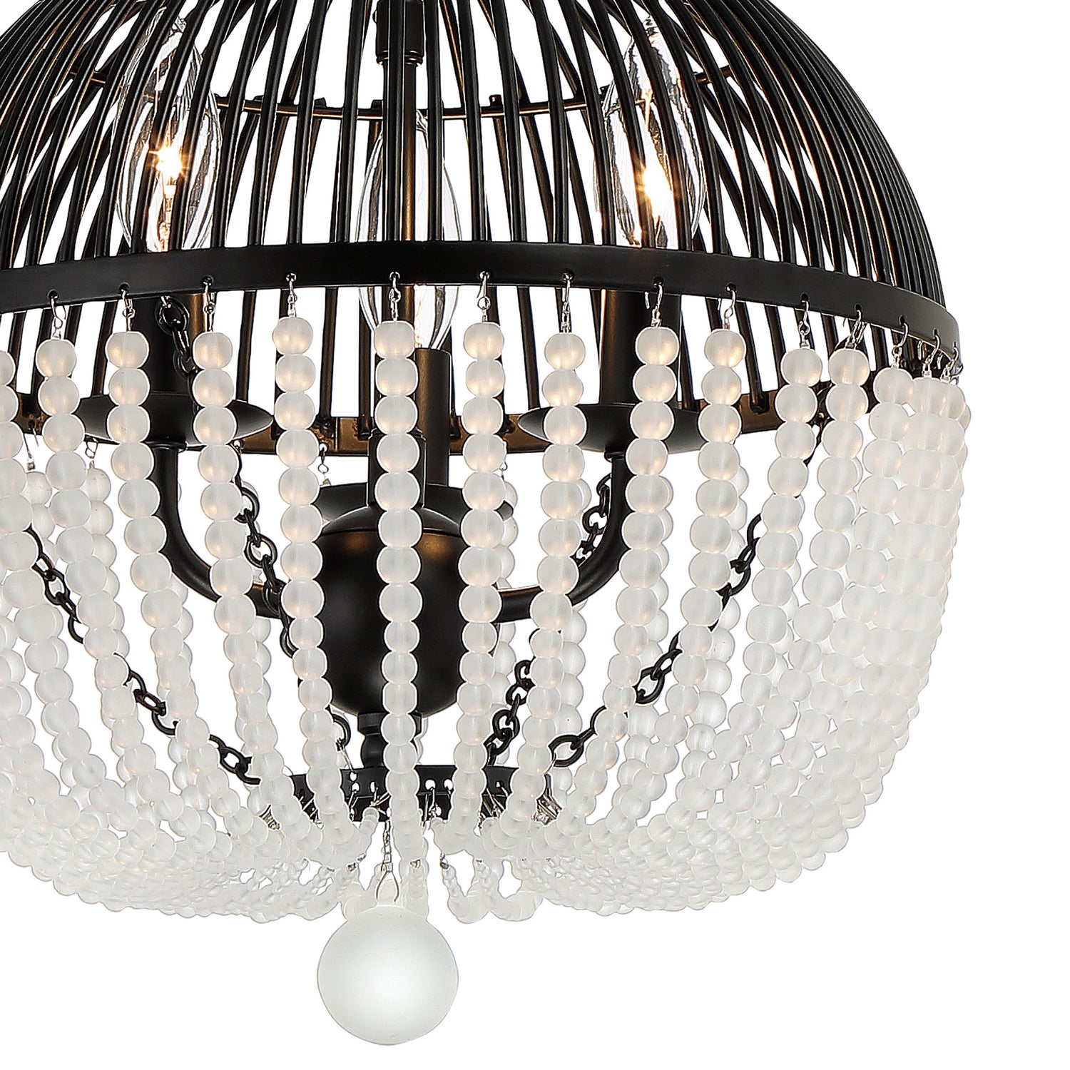 Crystorama - DUV-623-MK - Mini lampe à trois lumières Suspendu - Duval - Noir mat