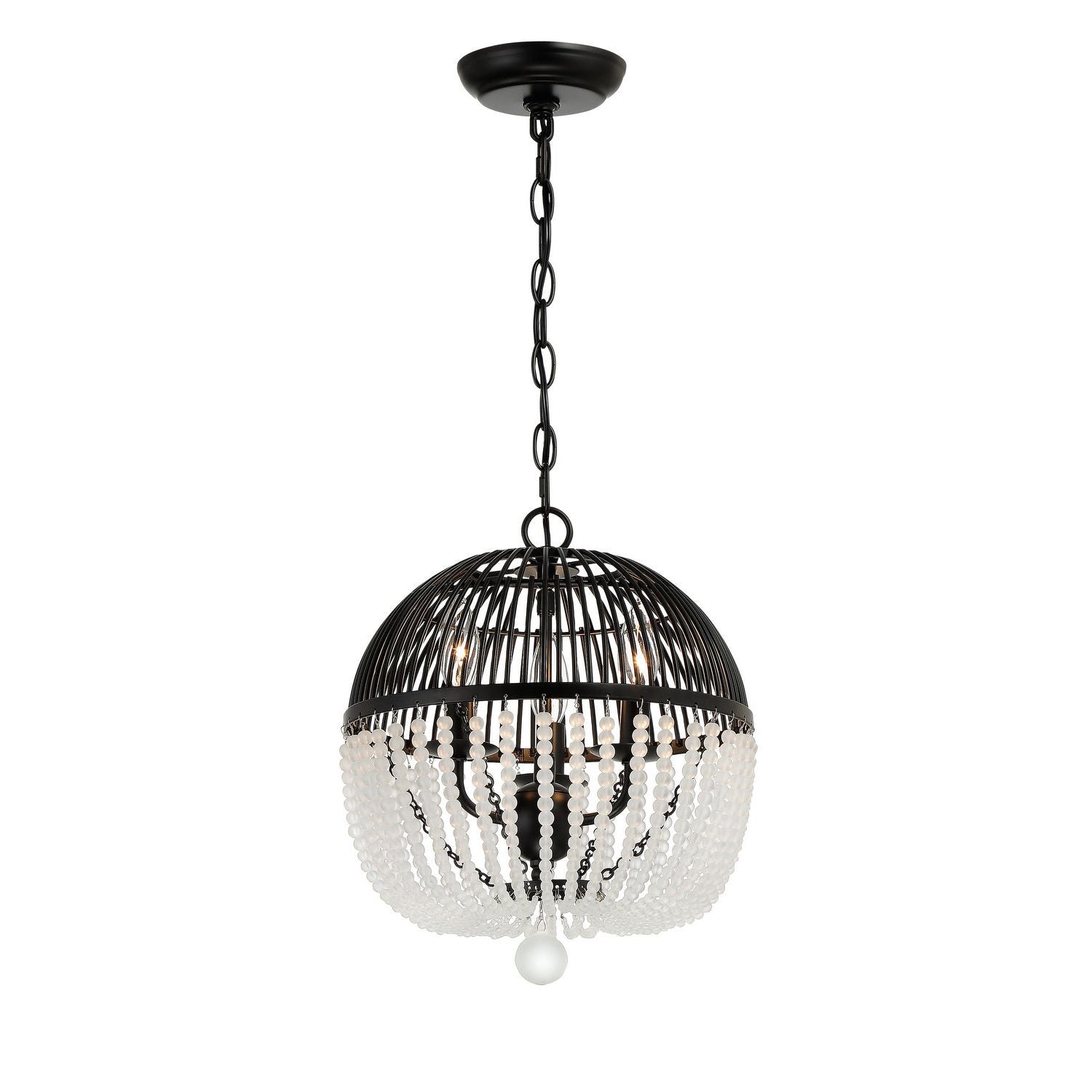 Crystorama - DUV-623-MK - Mini lampe à trois lumières Suspendu - Duval - Noir mat