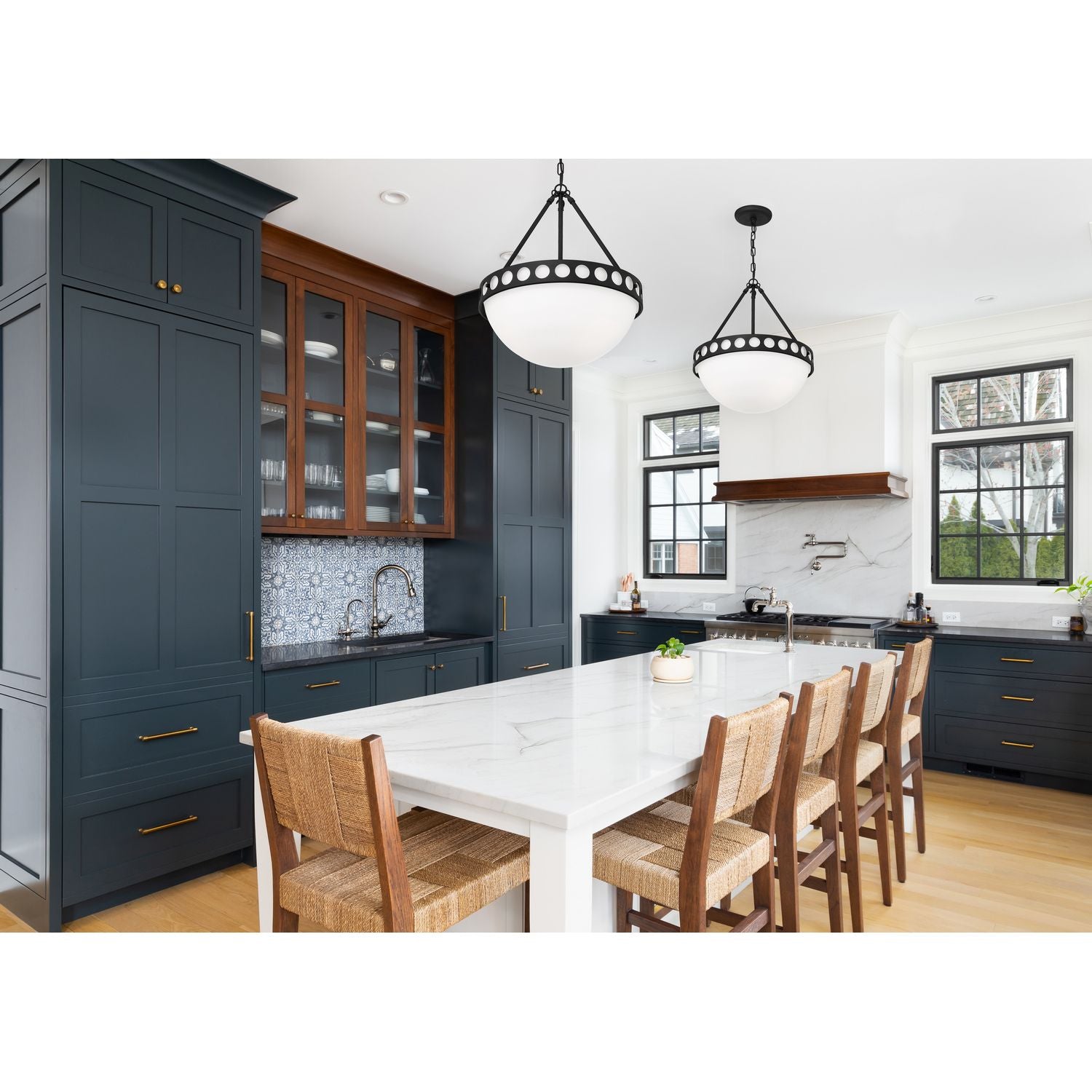 Crystorama - KIR-B8105-BF - Three Light Chandelier - Kirby - Black Forged