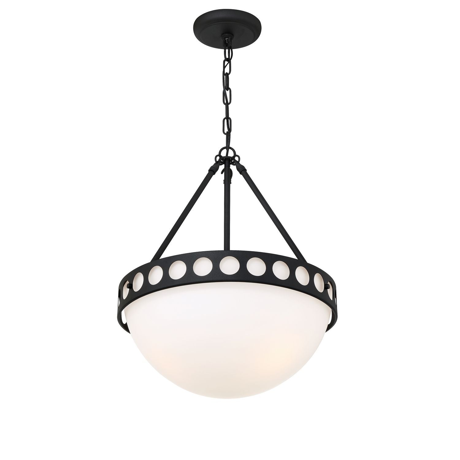 Crystorama - KIR-B8105-BF - Three Light Chandelier - Kirby - Black Forged