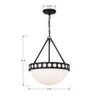 Crystorama - KIR-B8105-BF - Trois lumières Suspendu - Kirby - Black Forged